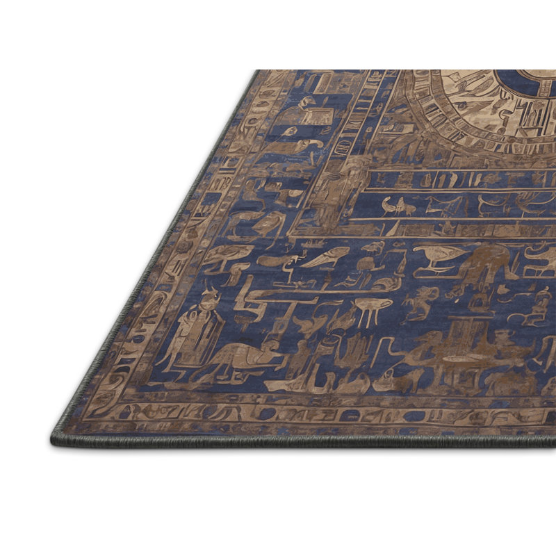 Tapis gris soyeux et moelleux, Rond 4 pi