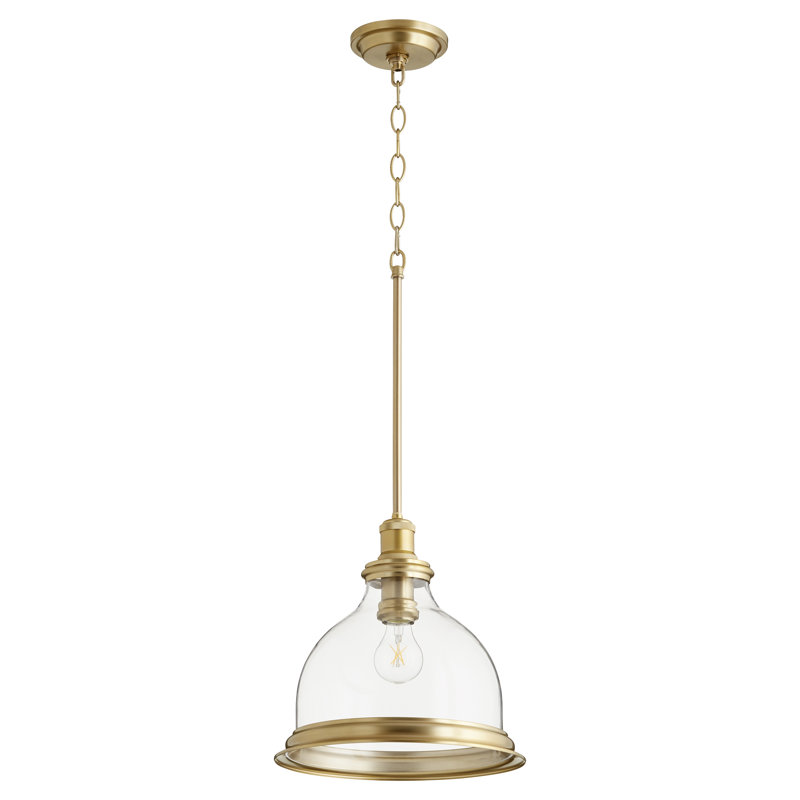 Crum 1 - Light Single Pendant, Aged Brass