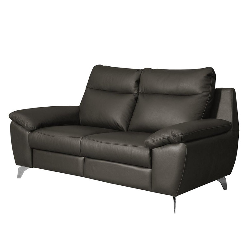 Edelweiss 2 Seater Genuine Leather Sofa, Anthracite