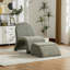 Fauteuil d'appoint avec repose-pieds Modern Chenille-700148718