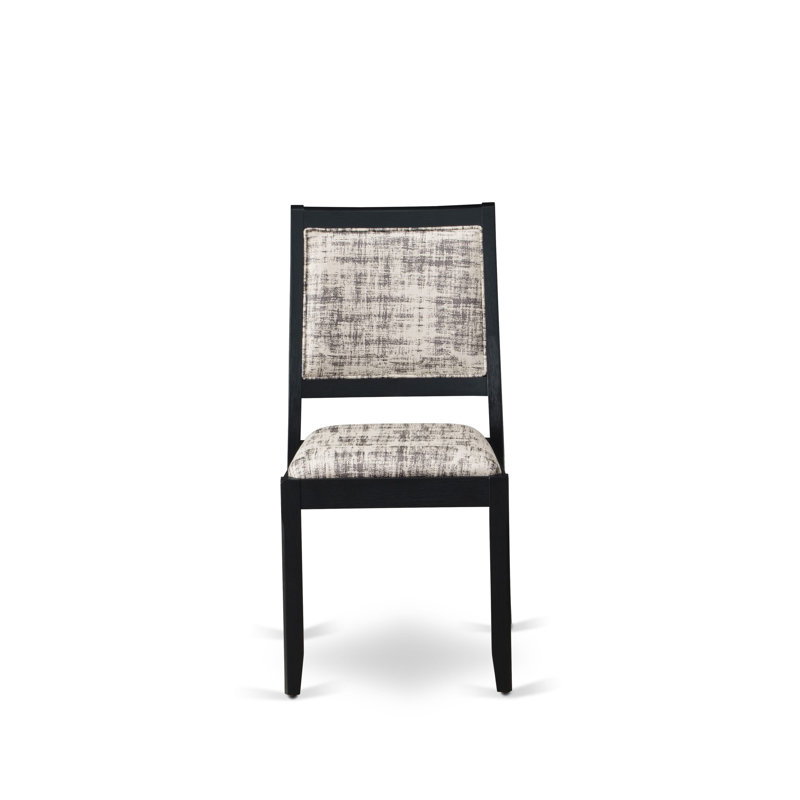 10-pc Dining Table Set a Dinner Table with a coffee Table and a Bench and 7 Wire Brushed Black Polyester Stackable Chair, Wire Brushed Black