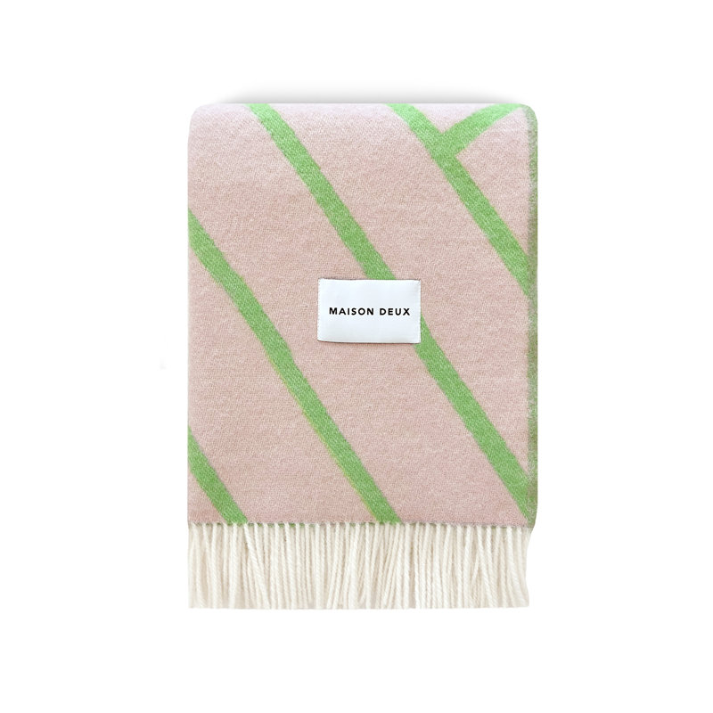 Throw Blanket, Pink/Apple