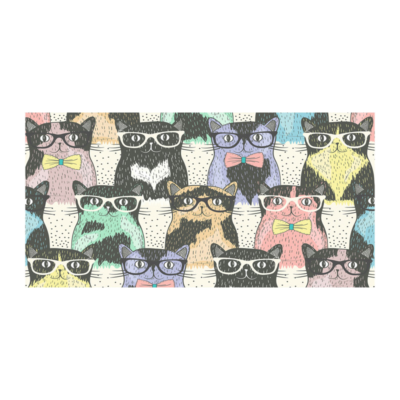 Cats With Glasses - Wrapped Canvas Print