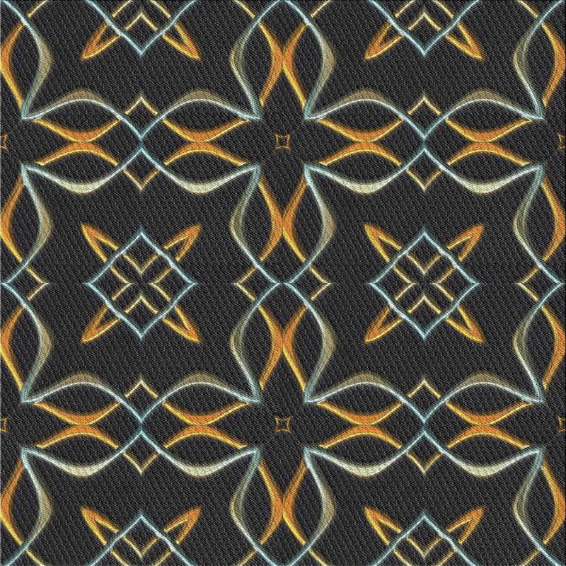 Noir du Sud-Ouest Tapis décoratif, Carré 8 pi