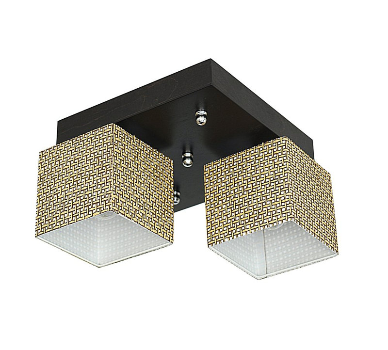 Partee Semi Flush Mount, Dark brown