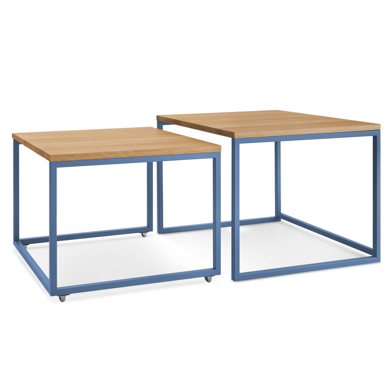 Yula 2 Piece Nest of Tables, Blue