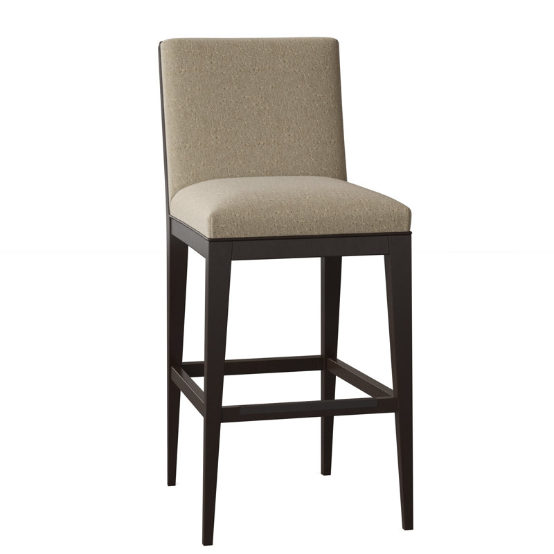 Tabouret de bar et de comptoir Logan, Noyer américain, Tabouret de bar (assise de 30 po de hauteur), Galet Chartres