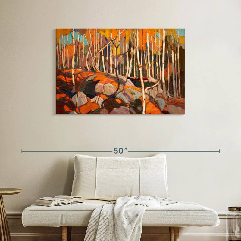 The Birch Grove Autumn, H 26 po x l 39 po