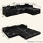 Canapé modulaire modulaire avec méridienne en L, canapé désossé avec assise profonde, canapés à compression en éponge sans assemblage, canapé-lit pliant moderne avec dossier amovible-71144132