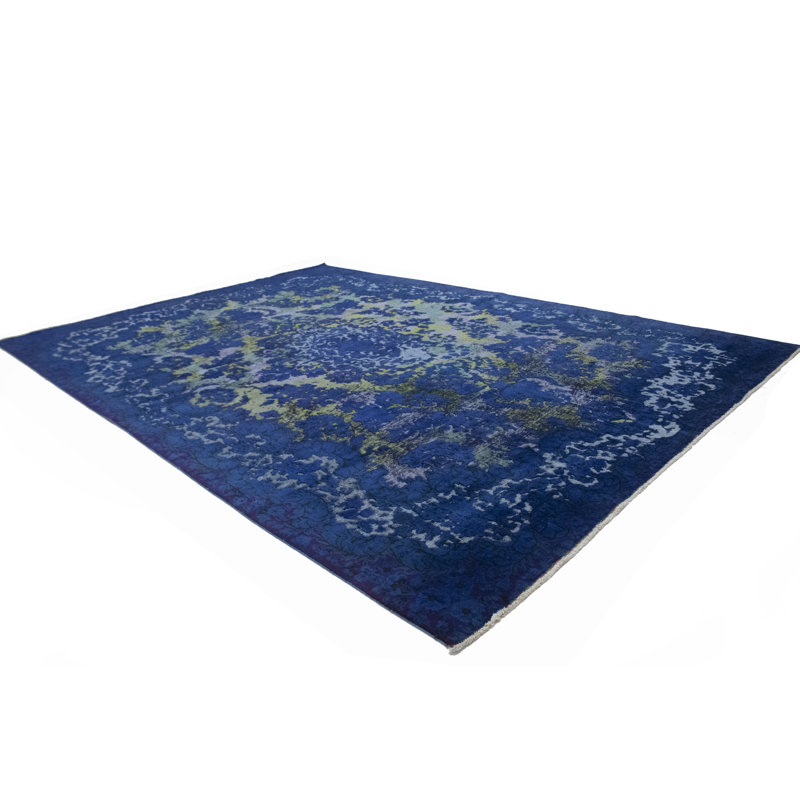 Tapis oriental bleu unique 10X14 Soso