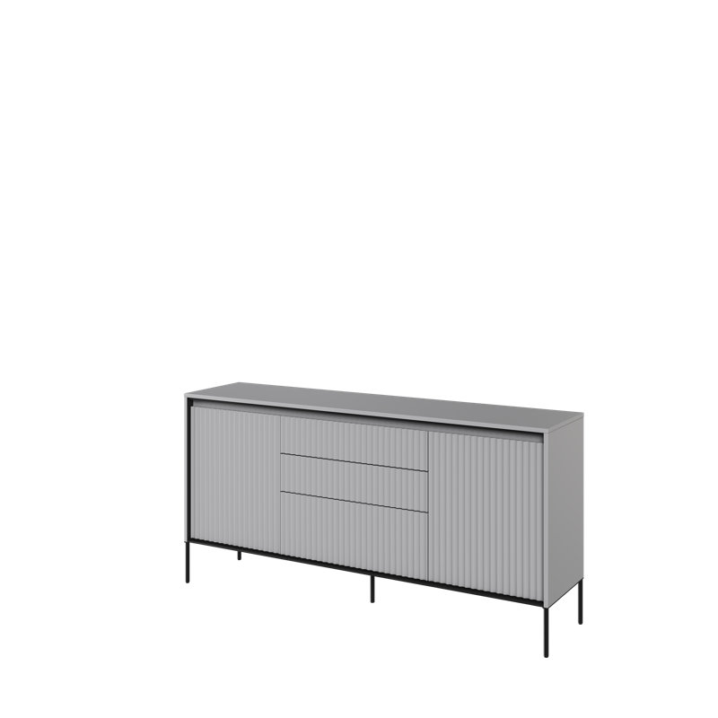Amichai 166cm Sideboard, Light Grey/Black
