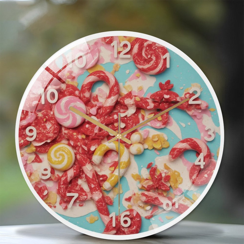 Horloge murale en verre 12 po