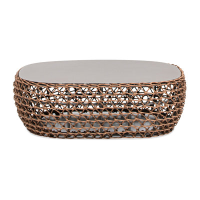 Table basse ovale 40,5 po Golden Brown