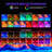Prower 3-Sided Smart Wi-Fi Electric Fireplace with RGB LED Technology -1492390303