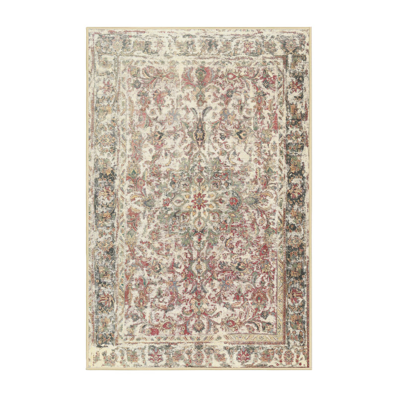 Tapis beige/gris traditionnel Lahl, Rectangle 2 pi x 3 pi