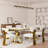 White Boucle Upholstered Dining Chair With Brushed Gold Legs-1738858193