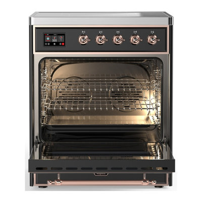Majestic III Series 30 Inch Induction Range with 4 Induction Elements in Matte Graphite (Copper Trim)