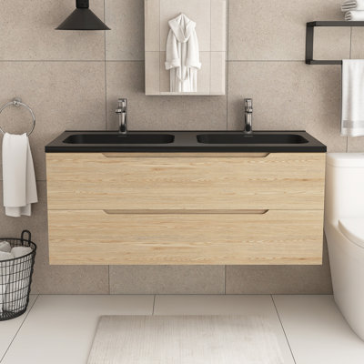 Meuble-lavabo mural 48 po avec panneau de particules