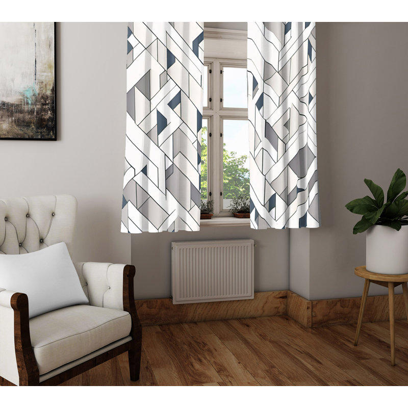 Bagent Semi Sheer Curtain Pair, 20" W x 52" L