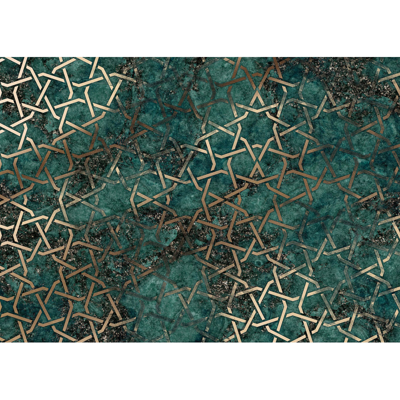 Non-Pasted Geometric Wall Mural