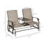 Banc oscillant avec table centrale Outsunny