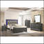 Lit moderne à DEL en bois gris-808735148