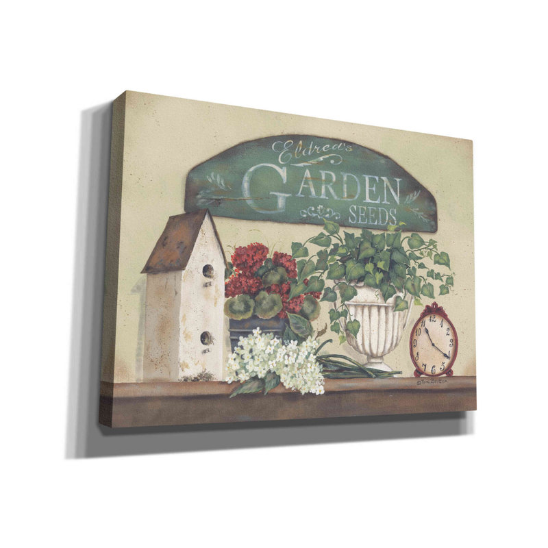 «Eldred's Garden» par Pam Britton, art mural sur toile, H 40 po x l 54 po x P 1,5 po
