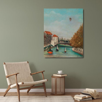 Red Barrel Studio® Rousseau, Henri Gallery Wrapped Canvas Art: Study for View of the Pont de Sevres