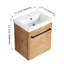 Meuble-lavabo flottant mural 18 po avec lavabo en céramique et porte d'armoire à fermeture douce-780815366