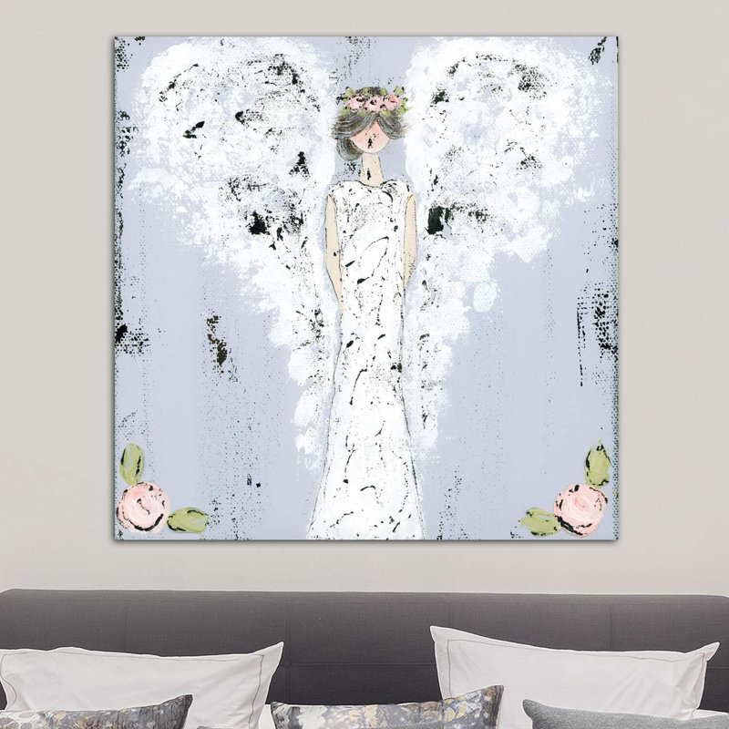 Farmhouse Angel by Ashley Bradley - Wrapped Canvas Print, 93.98 cm H x 93.98 cm W x 1.91 cm D