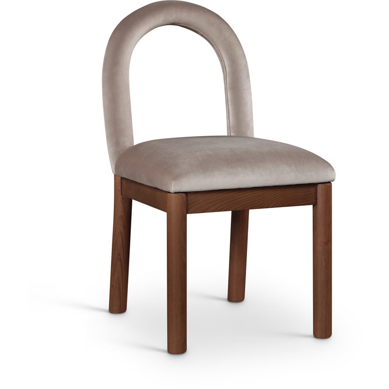 Chaise Macleod, Velours taupe, Brun