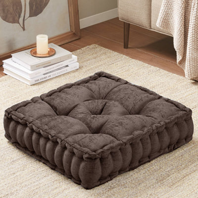 Azza Poly Chenille Square Floor Pillow Cushion