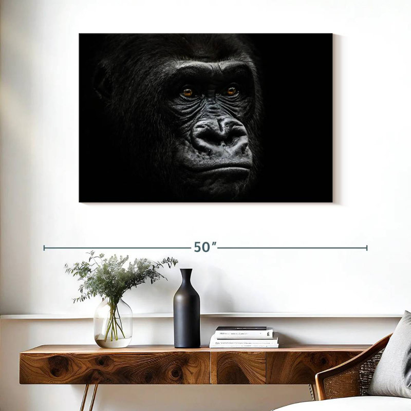 Gorilla Portrait Close Up, 26" H x 39" W