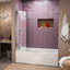 Porte de baignoire pliante semi-sans cadre l 36 po x H 58 po Aqua Fold