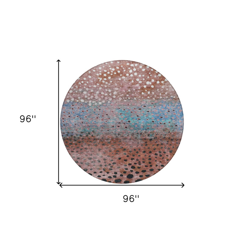 Tapis rond 8 po Terra Cotta