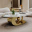 Table basse moderne en faux marbre