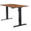 Bureau électrique debout, bureau à hauteur ajustable, bureau assis-debout 24 po x 48 po, structure noire / plateau en acajou-1145626404