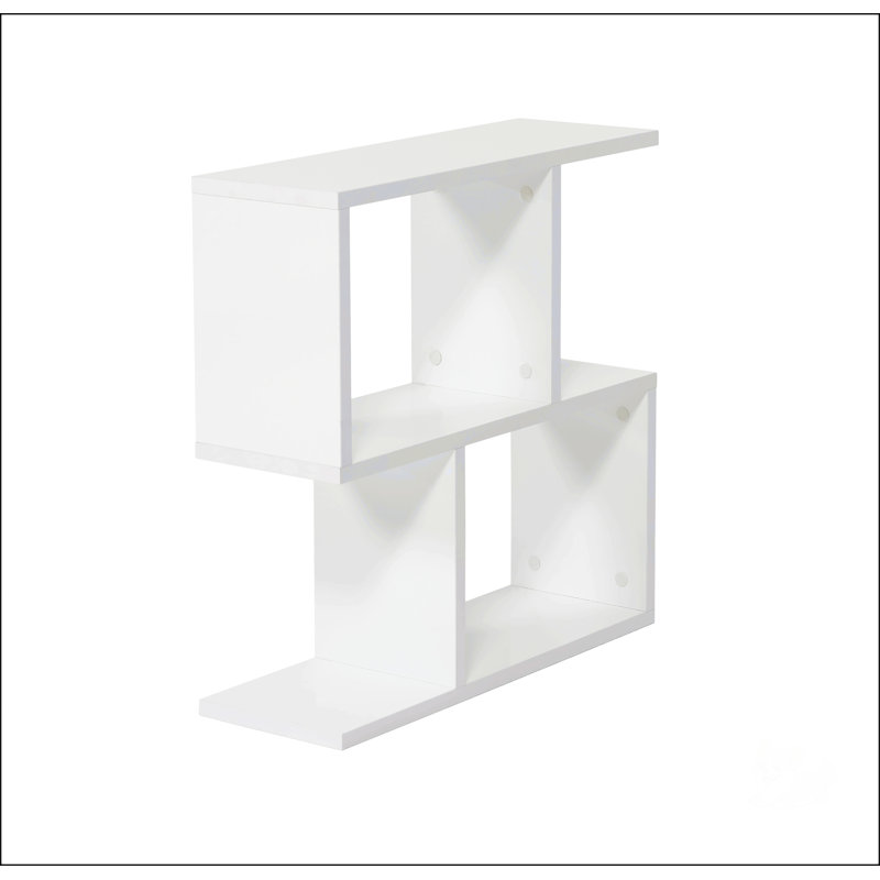 Table de bout rectangulaire à 4 tablettes, Blanc