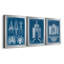Marine Blueprint V - ensemble de 3 peintures sur toile encadrées-1826249486-1826249473