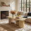 Pedestal Coffee Table with Storage