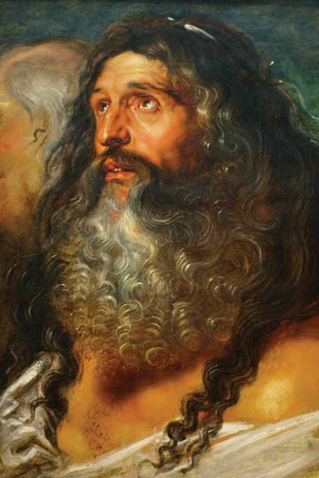 Étude de deux têtes par peter paul rubens-print, H 36 po x l 24 po x P 1,5 po