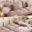 Canapé-lit futon convertible en bois massif 70 pouces pour salon, tissu chenille, 2 coussins-1755622435
