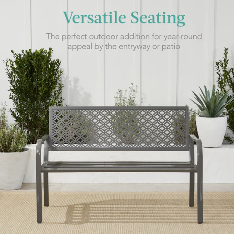 Steel Bench, Gray