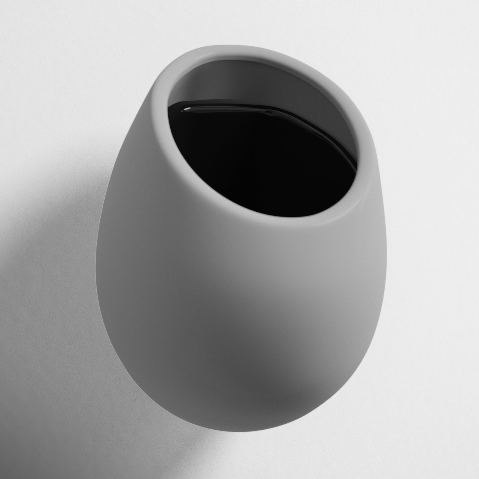 Hilaria 6" Ceramic Wall Planter, 6.5'' H x 5.5'' W x 5" D, Matte Light Gray