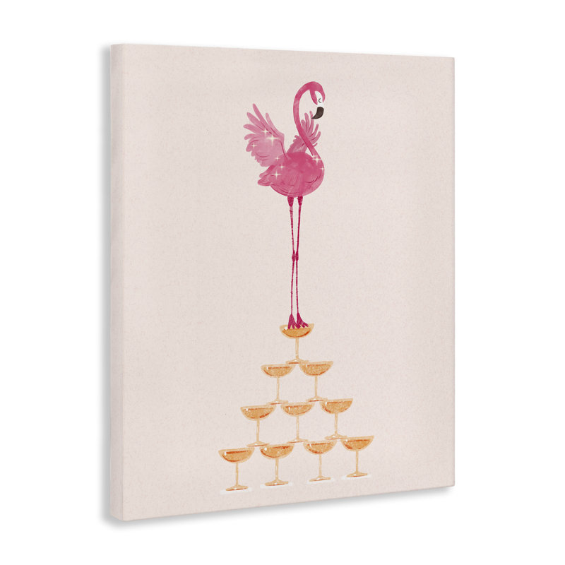 «Balancing Flamingo & Wine» par Ziwei Li, H 30 po x l 24 po