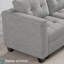 Canapé modulaire réversible de l 143 po avec repose-pieds avec rangement-120796072