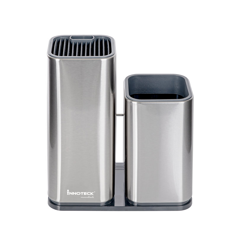 Stainless Steel Square Utensil Crock