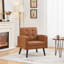 Fauteuil en simili cuir avec pieds en bois massif Bakhyt-539994961