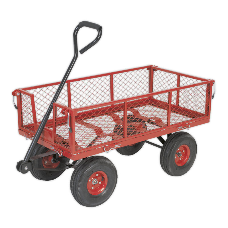 Bevin 57cm H x 105cm W x 17cm D Folding/Removable Sides Platform Trolley