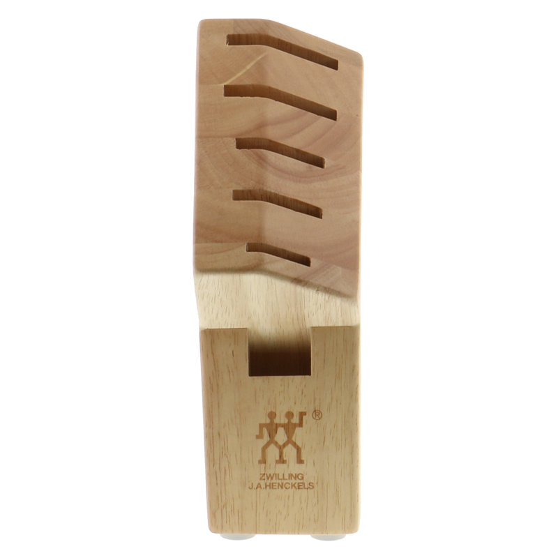 Bloc à couteaux 6 fentes bois d’hévéa studio zwilling ja henckels Pro